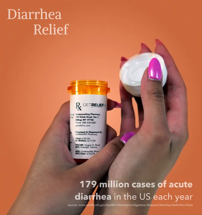 diarrhea relief - diarrhea statistic - 179 million cases of acute diarrhea in the US each year